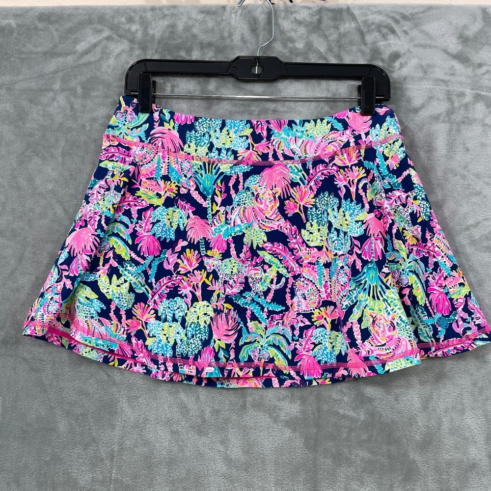 Lilly Pulitzer Luxletic Skirt Skort Size M Tennis Preppy Golf  Resort Pink Multi